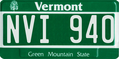 VT license plate NVI940