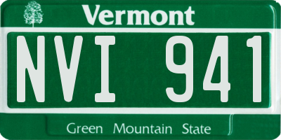 VT license plate NVI941
