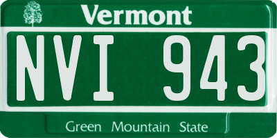 VT license plate NVI943