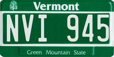VT license plate NVI945