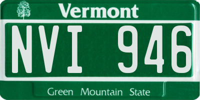 VT license plate NVI946