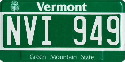 VT license plate NVI949