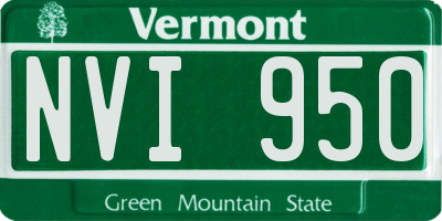 VT license plate NVI950