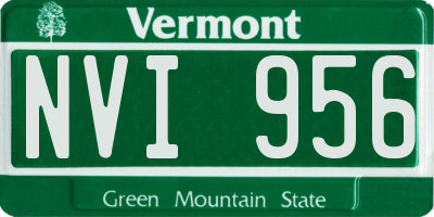 VT license plate NVI956