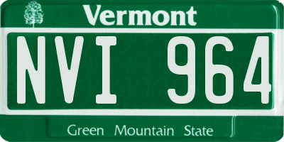 VT license plate NVI964