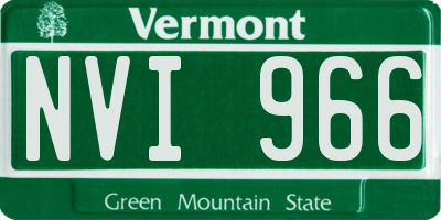 VT license plate NVI966