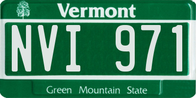 VT license plate NVI971