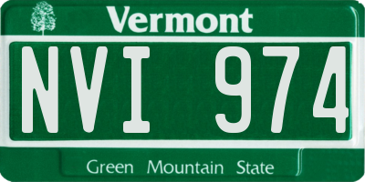 VT license plate NVI974