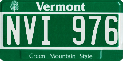 VT license plate NVI976