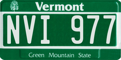 VT license plate NVI977