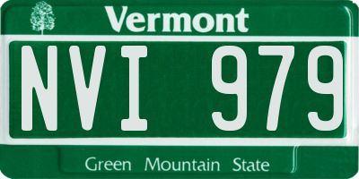 VT license plate NVI979