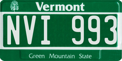 VT license plate NVI993