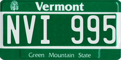 VT license plate NVI995