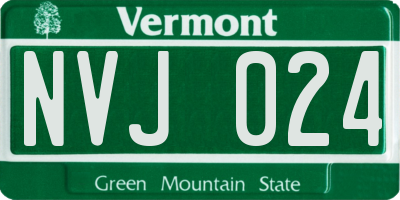 VT license plate NVJ024