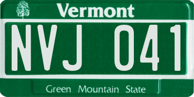 VT license plate NVJ041