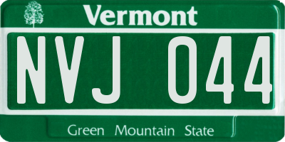 VT license plate NVJ044