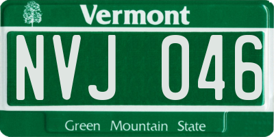 VT license plate NVJ046