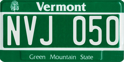 VT license plate NVJ050