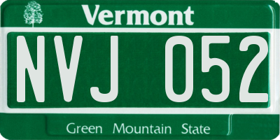 VT license plate NVJ052