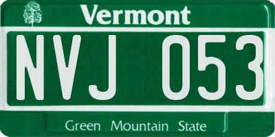 VT license plate NVJ053