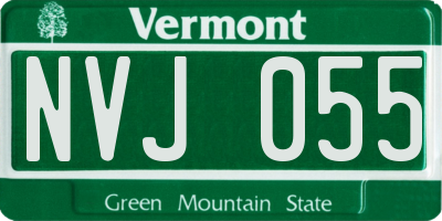 VT license plate NVJ055