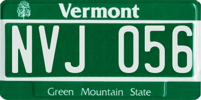 VT license plate NVJ056
