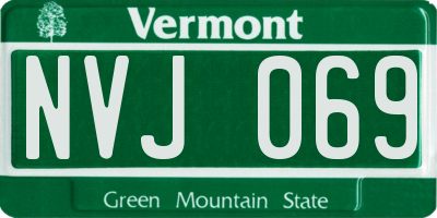 VT license plate NVJ069