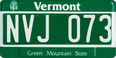 VT license plate NVJ073
