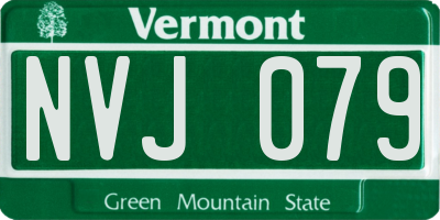 VT license plate NVJ079