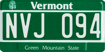 VT license plate NVJ094