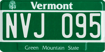 VT license plate NVJ095