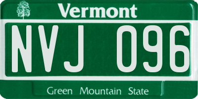 VT license plate NVJ096