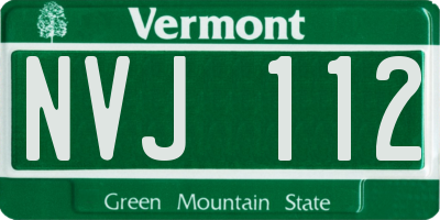 VT license plate NVJ112