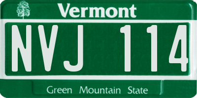 VT license plate NVJ114