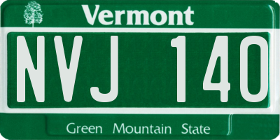 VT license plate NVJ140