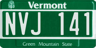 VT license plate NVJ141