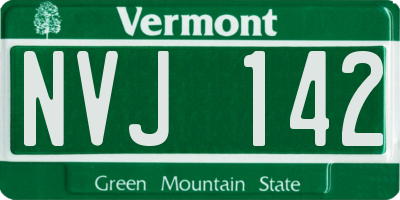 VT license plate NVJ142