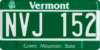 VT license plate NVJ152