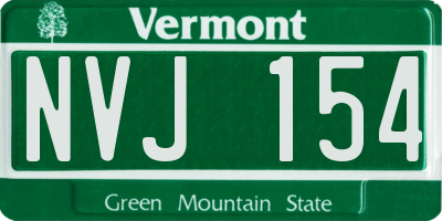 VT license plate NVJ154