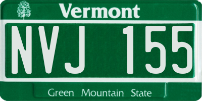 VT license plate NVJ155