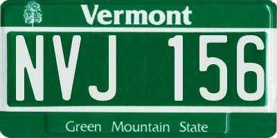 VT license plate NVJ156