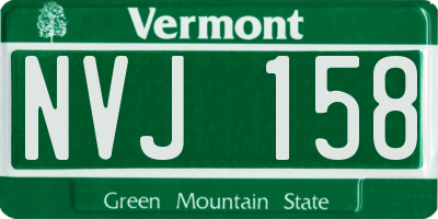 VT license plate NVJ158