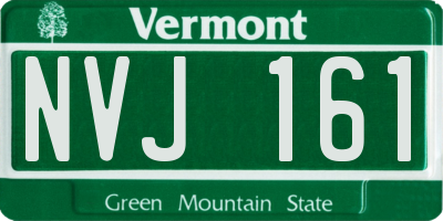 VT license plate NVJ161