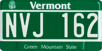 VT license plate NVJ162