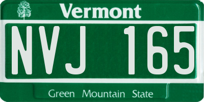 VT license plate NVJ165