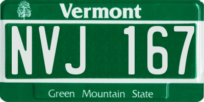 VT license plate NVJ167