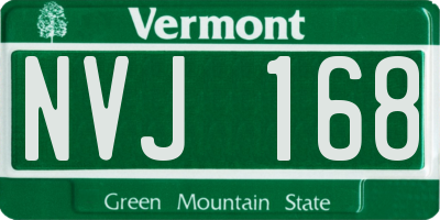 VT license plate NVJ168