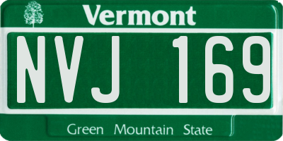 VT license plate NVJ169