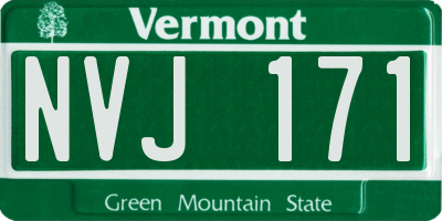 VT license plate NVJ171