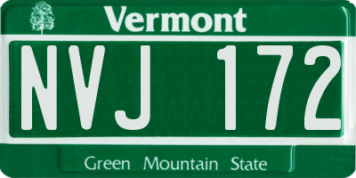 VT license plate NVJ172